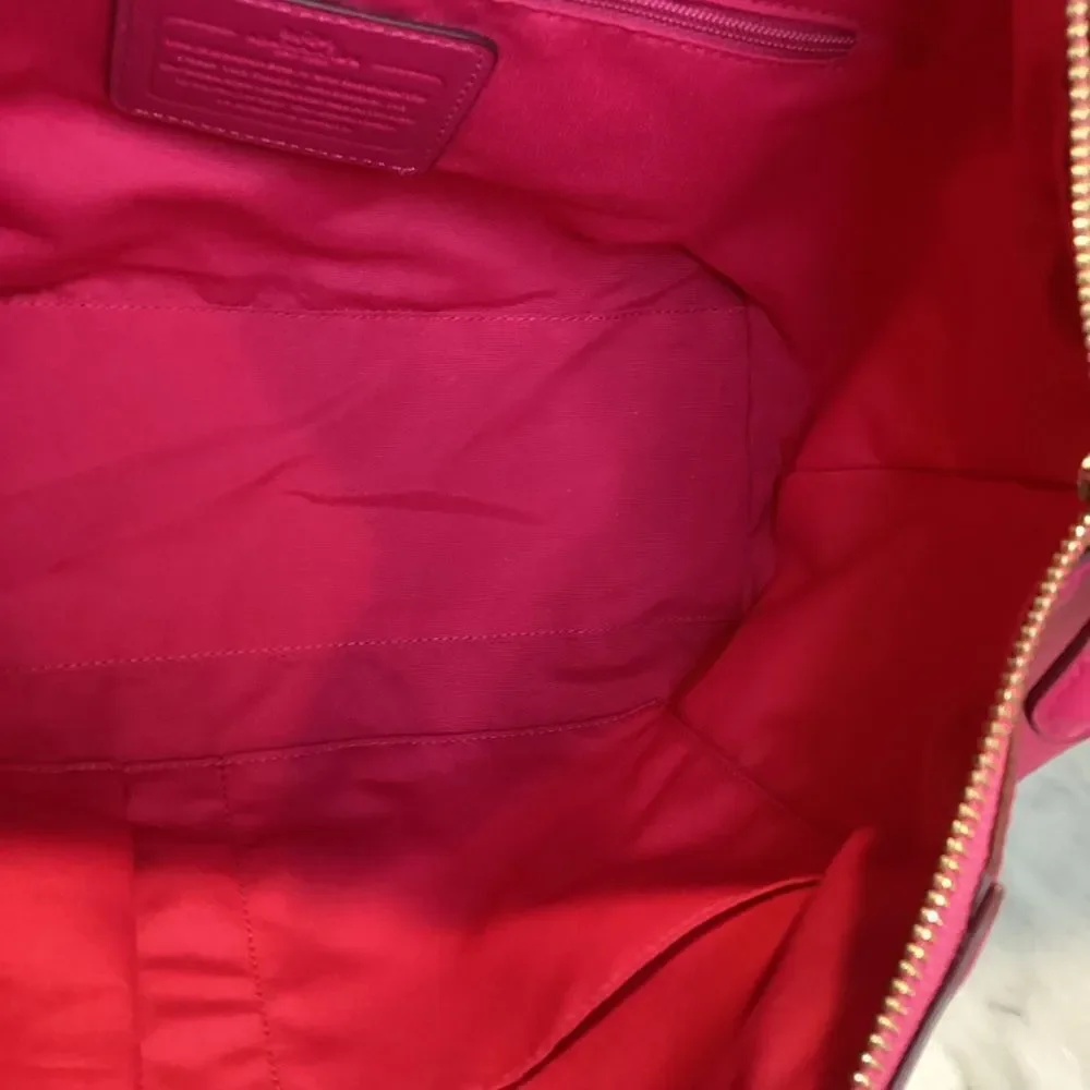 Coach Bag Purse Handbag Colette Leather Carryall Satchel Tote Pocketbook Pink